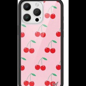 Cherry Pattern Phone Case - Black